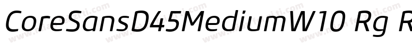 CoreSansD45MediumW10 Rg Regular字体转换